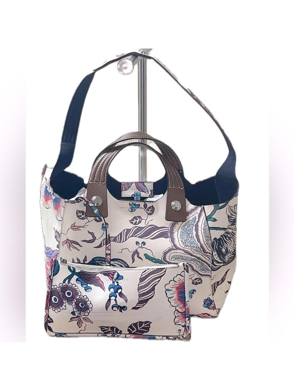 Tory Burch New York Rory Printed Mini Tote Multi Happy Times W/Pouch